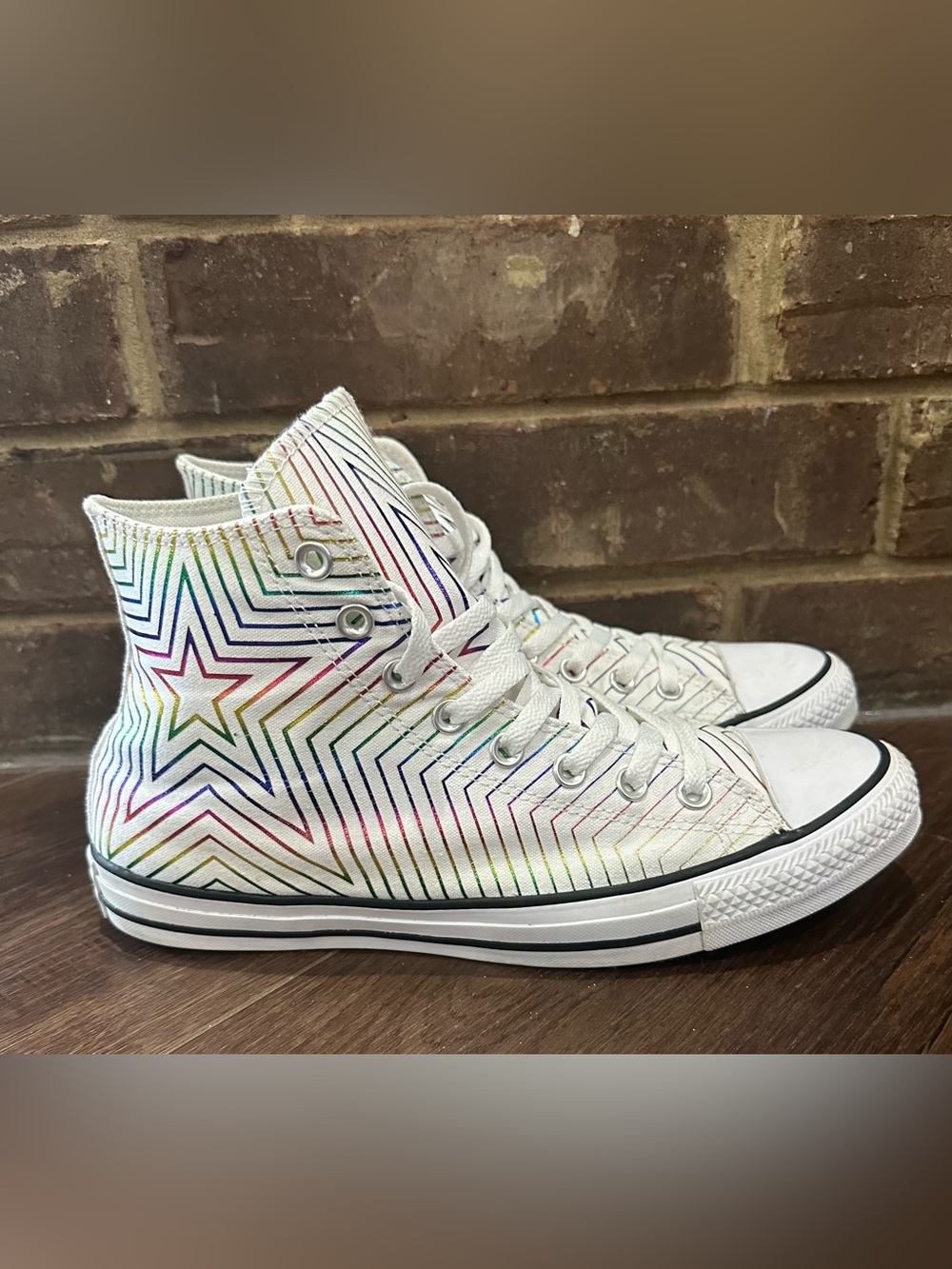 Converse Chuck Taylor All Star Exploding Star High Top 565396F Sz 11 Worn 1x - Picture 6 of 9